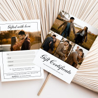 Modern Lined Photography Gift Certificate