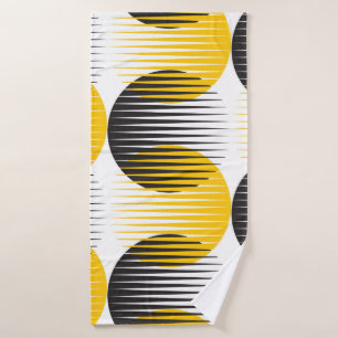 Modern lines and circle geometric seamless pattern bath towel