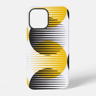 Modern lines and circle geometric seamless pattern iPhone 12 case