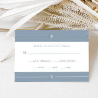 Modern Lines and Monogram | Dusty Blue Wedding