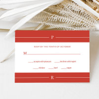 Modern Lines and Monogram | Poppy Red Wedding