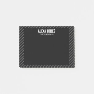 Modern Lines Black Post-it Notes