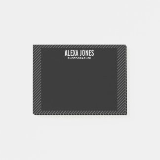 Modern Lines Black Post-it Notes