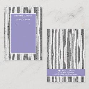 Modern Lines Earring Display Business Card