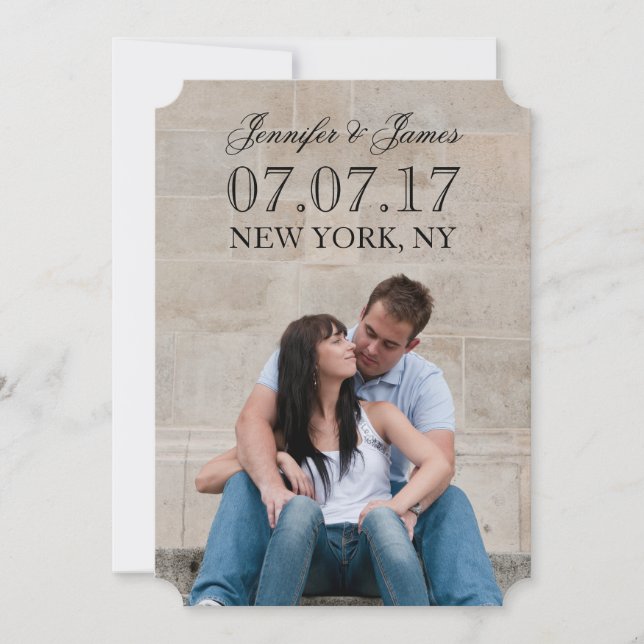 MODERN LINES | PHOTO SAVE THE DATE CARD (Front)