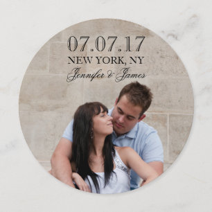 MODERN LINES PHOTO SAVE THE DATE CARD