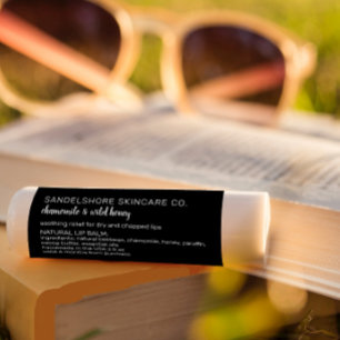 Modern lip balm Black Product Ingredient List Label