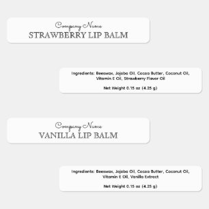 Modern Lip Balm Company Name Ingredient Custom