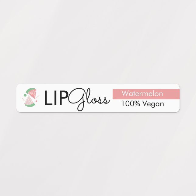 Modern Lip Gloss Watermelon Branding Packaging    (Design 1)