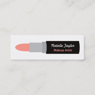 Modern Lipstick Makeup Artist Business Cards