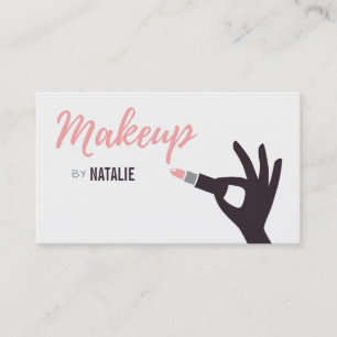 Modern Lipstick Makeup Artist Business Cards