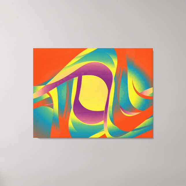 Modern liquid abstraction canvas print (Front)