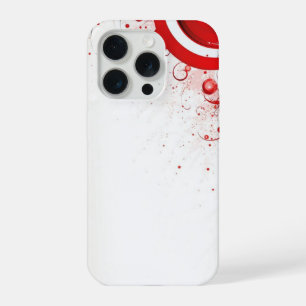 Modern Liquid Swirl Square Mustard red and white iPhone 15 Pro Case