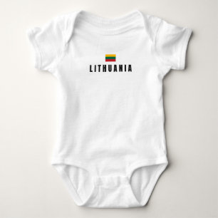 Modern Lithuania Lietuva Flag Country Souvenir  Baby Bodysuit