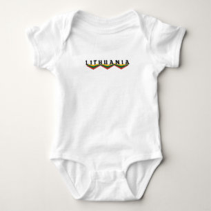 Modern Lithuania Lietuva Flag Country Souvenir  Baby Bodysuit