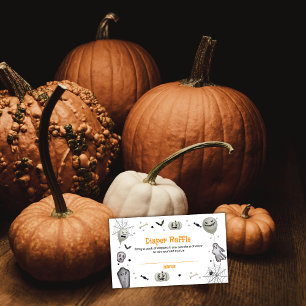 Modern Little Boo Ghost Diaper Raffle Baby Shower Enclosure Card