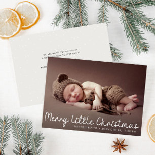 modern little christmas birth announcement