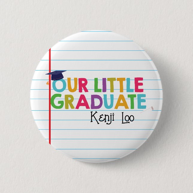 Modern Little Graduate Button (Front)