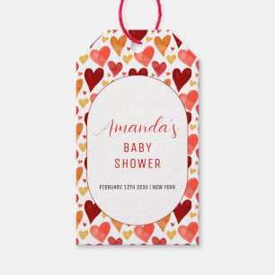Modern Little Sweetheart Valentine Baby Shower  Gift Tags