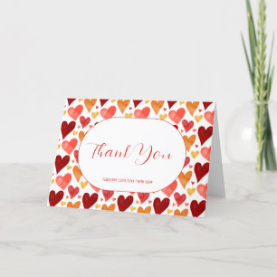Modern Little Sweetheart Valentine Baby Shower Thank You Card