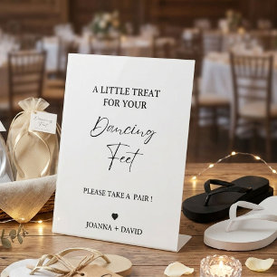 Modern little Treat for dancing feet Wedding Sign