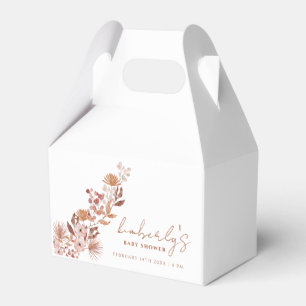Modern Little Wildflower Boho   Fall Baby Shower Favour Box