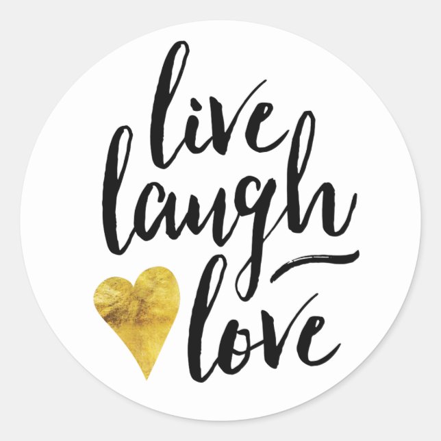 Modern Live Laugh Love Stickers (Front)