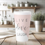 Modern Live Love Laugh Positive Motivation Quote Latte Mug<br><div class="desc">Modern Live Love Laugh Positive Motivation Quote</div>