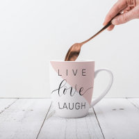 Modern Live Love Laugh Positive Motivation Quote
