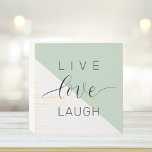 Modern Live Love Laught Positive Motivation Quote Wooden Box Sign<br><div class="desc">Modern Live Love Laught Positive Motivation Quote</div>