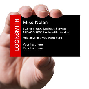 Modern Locksmith Security Theme Business Card