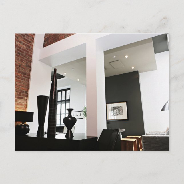 modern loft interior design postcard (Front)