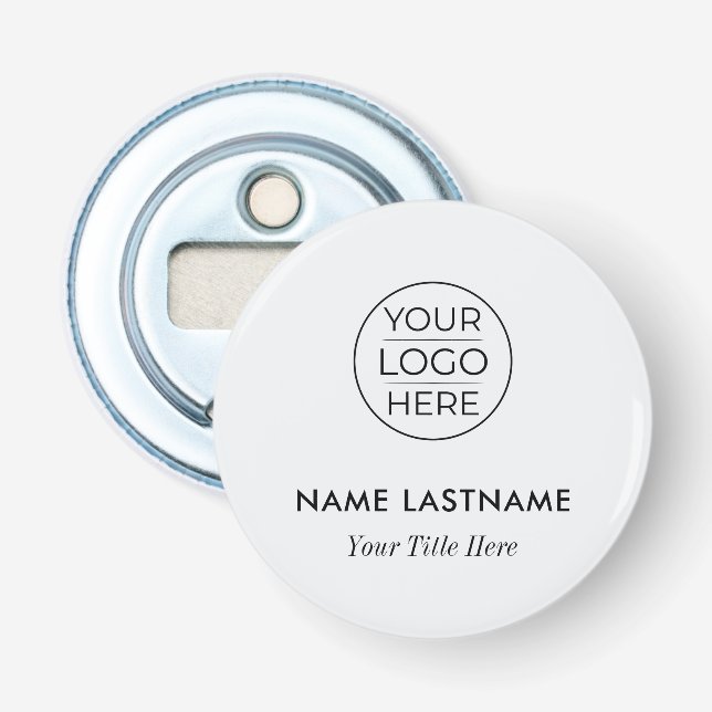 Modern Logo Business Bottle Opener (Front)