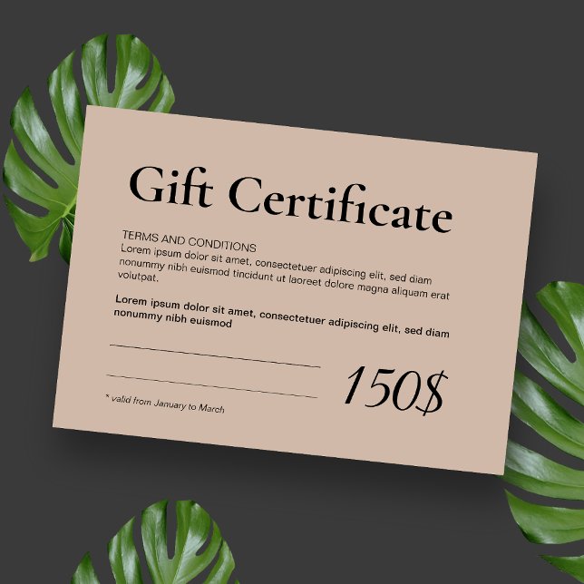 Modern Logo Business Gift Certificate (Creator Uploaded)