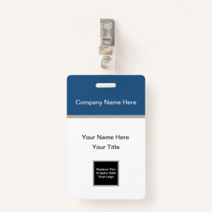 Modern Logo Business Name Badges ID Badge