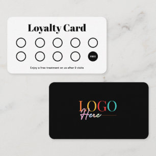 Modern Logo Customer Loyalty Punch Card Company