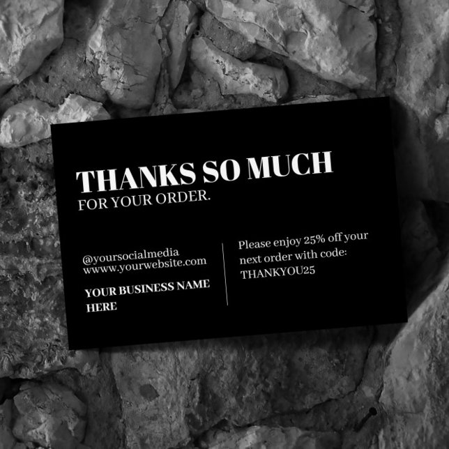 Modern Logo Flat Thank You Business Card (Creator Uploaded)