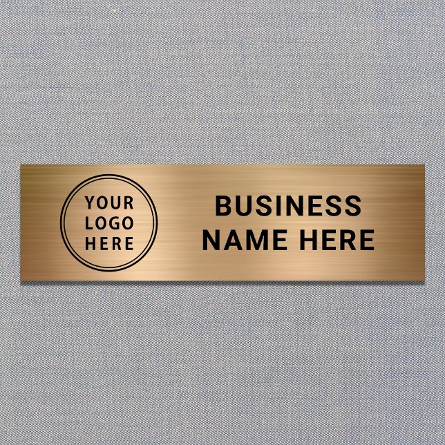 Modern Logo Gold Company Name Tag (Creator Uploaded)