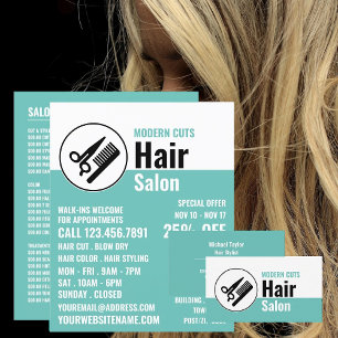 Modern Logo, Hair Stylist, Hair Salon Advert Flyer