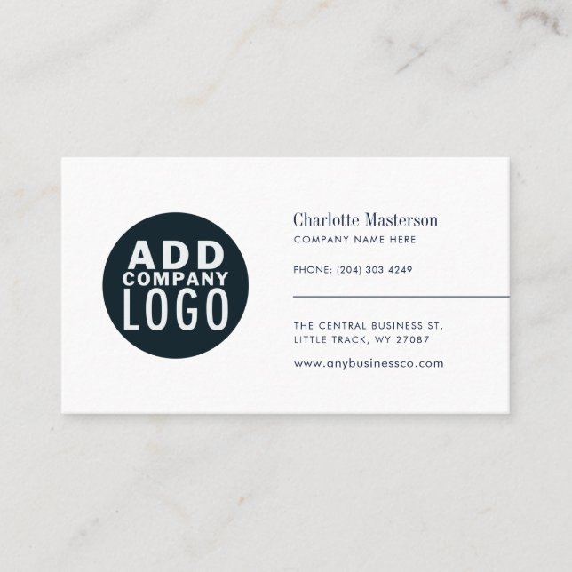 Modern Logo Minimalist Business Card (Front)