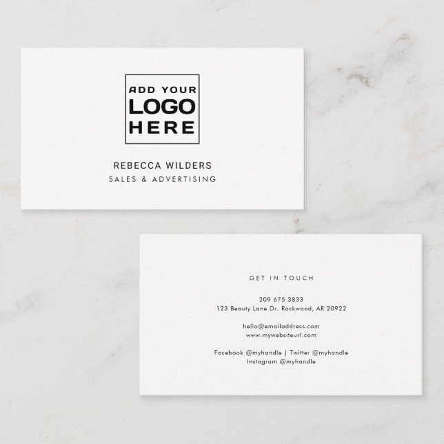Modern Logo Minimalist Business Card (Front/Back)