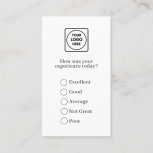 Modern Logo   Minimalist Feedback & Survey Design Business Card