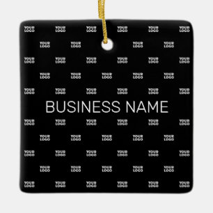 Modern Logo or Design Pattern with Any Image  Ceramic Ornament