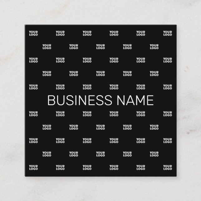 Modern Logo or Design Pattern with Any Image  Square Business Card (Front)
