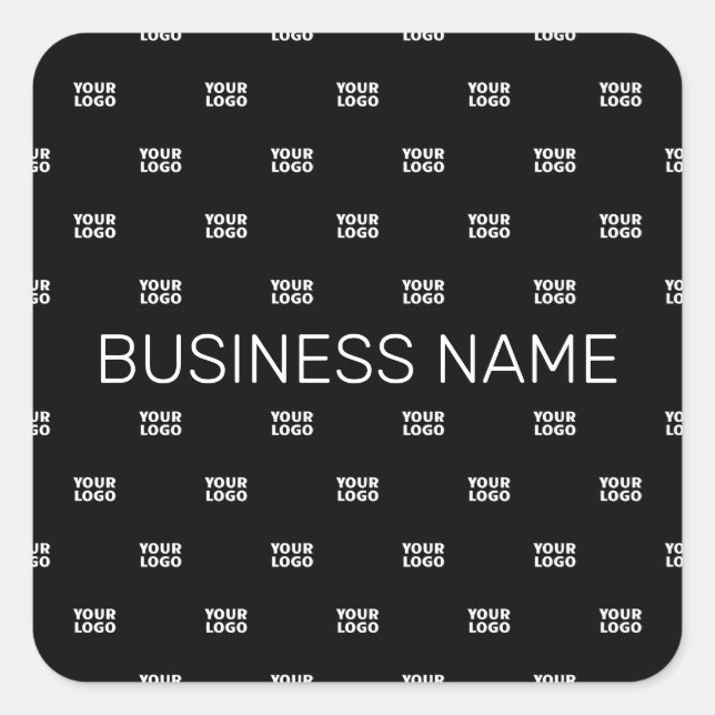 Modern Logo or Design Pattern with Any Image  Square Sticker (Front)