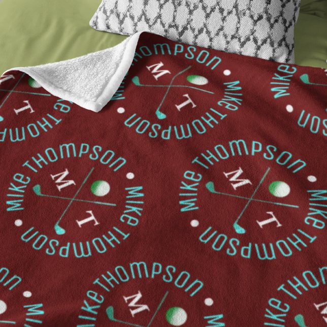 Modern Logo Pattern for a Stylish Golf-Player  Fleece Blanket (Creator Uploaded)