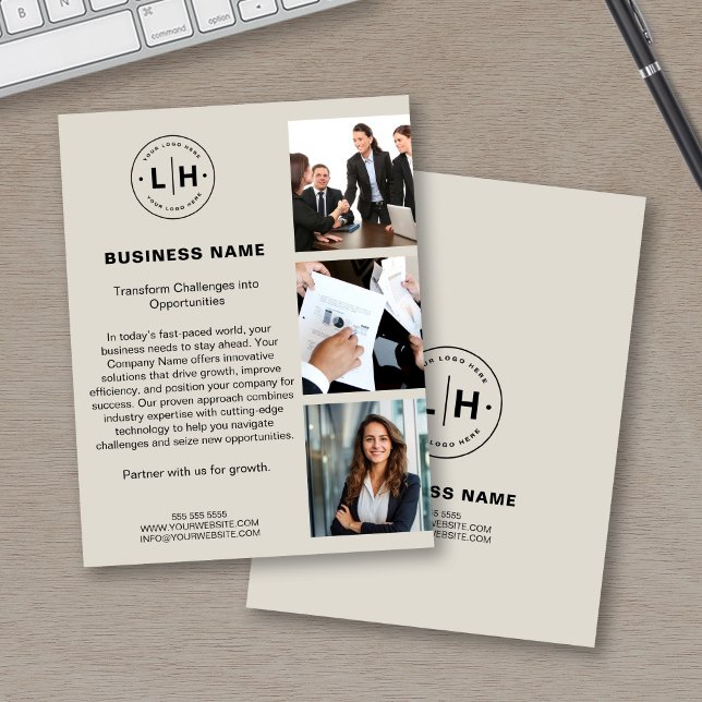 Modern Logo Photo Corporate Business Flyer (Modern Logo Photo Corporate Business Flyer)