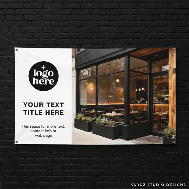 Modern Logo Photo Professional Business  Banner (Banner shown in 3 x 5 feet, personalize and choose size.)