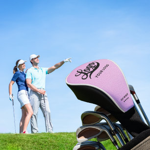 Modern Logo Pinh Black White Business Club Golf Head Cover