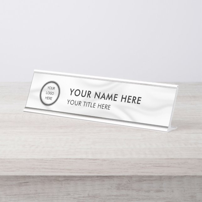Modern Logo Professional Business Name Plate (Front)